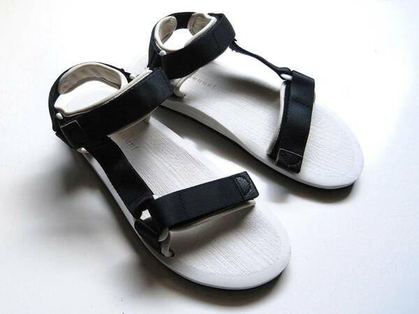 ◆定価\13,200◆【junhashimoto】 STRAP SANDALS／ストラップサンダル ［ホワイト／ブラック］［42／26.5cm］