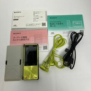 ▽【500円スタート】SONY ソニー デジタルメディアプレーヤー NW-A25 ライムイエロー 取扱説明書付き 美品 稼動品