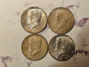 [23] Liberty coin LIBERTY half dala-keneti1964 year 4 pieces set foreign coin USA antique coin 