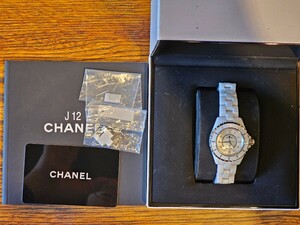 1000 jpy ~ start CHANEL J12 8P diamond wristwatch lady's accessory equipping operation goods wristwatch 