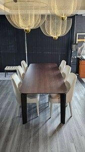 mote Leroux m выставленный товар B&B italia Oskar обеденный стол & MAXALTO FEBO стул 6 ножек комплект .543 десять тысяч иен прекрасный товар стул 