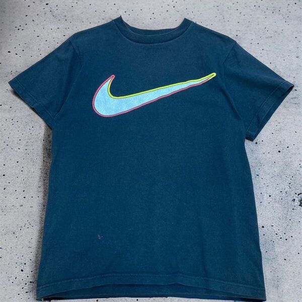 NIKE 白タグ オールドナイキ スウッシュ プリント Tシャツ USA製 古着 半袖Tシャツ