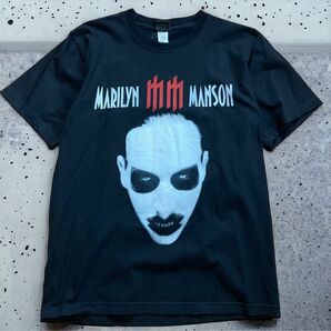 MARILYN MANSON マリリンマンソン 古着 パロディ バンドTシャツ 半袖 黒