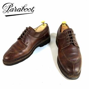 【希少品】PARABOOT パラブーツ AVIGNON アヴィニョン Uチップ エプロンダービー 旧ロゴ ヴィンテージ ブラウン 7Dサイズ フランス製 美品