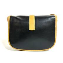 【美品】CELINE セリーヌ レザー ミニ ショルダーバッグ ポシェット サコッシュ ヴィンテージ ネイビー ブラウン ririジップ イタリア製_画像6