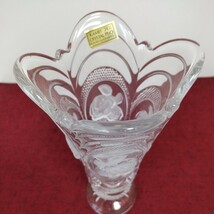 KAMEI CRYSTAL JAPAN 24% Pbo カメイガラス クリスタル 花瓶 未使用_画像2