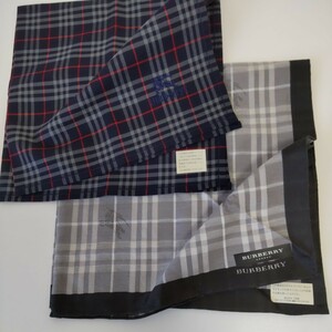 ① BURBERRY バーバリー ハンカチ ２枚 未使用