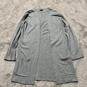 美品 URBAN RESEARCH Items アーバンリサーチアイテムズ 長袖 ロングカーディガン 38 M L 灰色 グレー