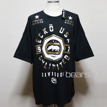 新品アメリカ購入品 ecko unltd エコーアンリミテッド 前後全面ラバープリント半袖Ｔシャツ 黒3XL_画像1