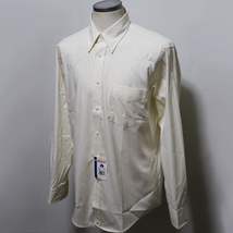アメリカ購入 80年代 デッドストック 新品 Hathaway ハサウェイ オックスフォード ダウンシャツ クリーム 16 1/2 34_画像6