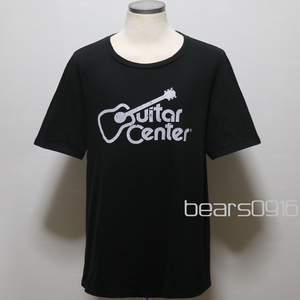 アメリカ購入 USED品 Guitar Center ギターセンター ロゴ グラフィックプリント Tシャツ 黒 XL 