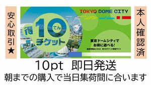 9月末期限　得10チケット　1冊　東京ドームシティ　LaQua　アトラクションズ