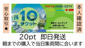 9月末期限　得10チケット　2冊　東京ドームシティ　LaQua　アトラクションズ