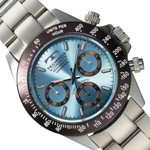 【セーム革無料付】【メーカー正規品】テクノス腕時計 メンズ腕時計 クロノグラフ ステンレスベルト メンズクオーツ腕時計 T4251AI