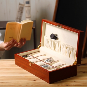 [ beautiful wood grain ] wristwatch storage case 10ps.@ for clock storage ke- Swatch box collection case 58A-5 clock case / watch case 