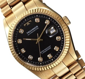 【セーム革無料進呈中！】【メーカー正規品】高級感が漂う TECHNOS テクノス メンズ腕時計 ラウンドデイト メンズクオーツ腕時計 T9604GB