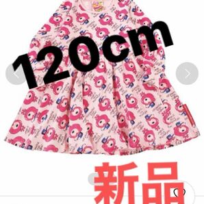新品　JAM【定価￥3960】クマテンだらけのワンピース　ピンク　120cm