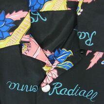 RADIALL ラディアル RAD-13SS-SH008 VALENS RAYON ALOHA SHIRT レーヨン 半袖 総柄 アロハ シャツ ブラック系 S【中古】_画像3