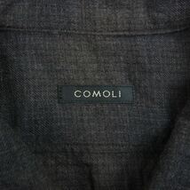 COMOLI コモリ 22AW W03-02018 ウールチェック オープンカラーシャツ 開襟シャツ ダークブラウン系 2【中古】_画像4