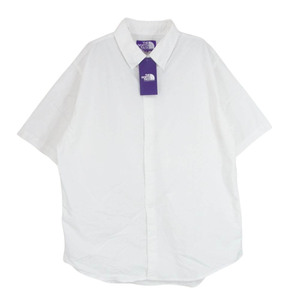 Северная лицевая сторона North Face NT3936N Фиолетовый метка Purple Label BD, рубашка с воротником вниз по цвету рубашки с коротким рукавом [Используется]