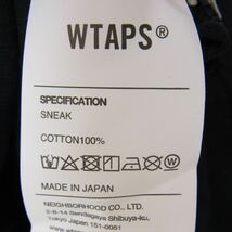 WTAPS ダブルタップス 22SS 221ATDT-STM08S LLW SS COTTON LONG LIVE WTAPS ロゴプリント 半袖 Tシャツ ネイビー系 X02【美品】【中古】_画像5