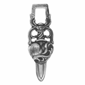 CHROME HEARTS クロムハーツ（原本無） DAGGER HEART ダガー ハート ペンダント シルバー系【中古】