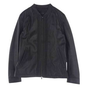 TETE HOMME テットオム 1022519011 ラムレザー レザー ジャケット ブラック系 L【中古】