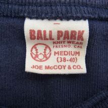 The REAL McCOY'S ザリアルマッコイズ JOE McCOY BALL PARK ヘンリーネック 長袖 Tシャツ カットソー ネイビー系 M【中古】_画像4
