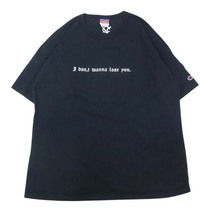 Champion チャンピオン CORVETTE I Don’t Wanna Lose You フロントプリント クルーネック 半袖 Tシャツ ブラック系 XL【中古】_画像1