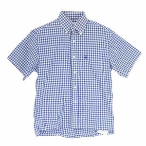 COMME des GARCONS MAN Junya Watanabe Comme des Garcons man AD2008 WC-B405 Brooks Brothers silver chewing gum check short sleeves shirt [ used ]