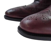 John Lobb ジョンロブ 8695 STOWEY ストーウェイ ウィングチップ レザー オックスフォード シューズ ワインレッド系 6E【中古】_画像4