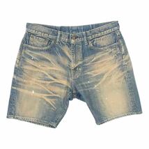 SWAGGER スワッガー SWGHPT-146 DENIM SHORTS ペンキ ダメージ加工 デニム ショーツ パンツ インディゴブルー系 32【中古】_画像1