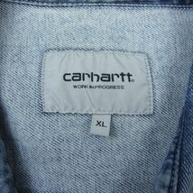 Carhartt カーハート I029212 SALINAC SHIRT JACKET ロゴパッチ デニム シャツ インディゴブルー系 XL【中古】_画像4