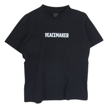 OAMC オーエーエムシー I022641 PEACEMAKER TEE ピースメーカー ロゴ バックプリント 半袖 クルーネック Tシャツ ブラック系 XS【中古】_画像1