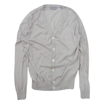 JOHN SMEDLEY ジョンスメドレー コットン イギリス製 ボタン カーディガン グレー系 S【中古】_画像1