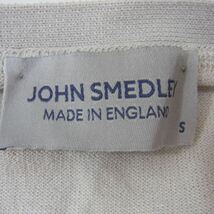 JOHN SMEDLEY ジョンスメドレー コットン イギリス製 ボタン カーディガン グレー系 S【中古】_画像4