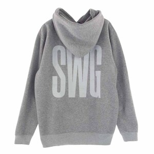 SWAGGER スワッガー SWGLSH-512 SWG バック プリント ロゴ スウェット パーカー フーディ グレー グレー系【中古】