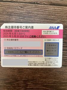 最新　ANA　全日空　株主優待券　1枚　パスワード通知