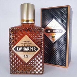 1円～★I.W ハーパー 12年 ＊箱付 750ml 43% バーボン ウイスキー IW HARPER ＴE19093