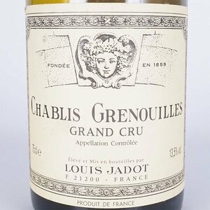 ★ルイ ジャド シャブリ グルヌイユ グランクリュ 2000年 白 750ml 13.5% ブルゴーニュ LOUIS JADOT TE19041