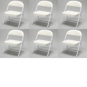 Складное кресло (ширина сидений) [Белый цвет 6 наборов ног] Бесплатная доставка (за исключением Хоккайдо, Тохоку, Кюшу, Окинава, отдаленные острова) Loquare Lotype White