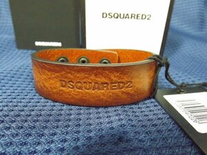 新品 DSQUARED2(ディースクエアード)イタリア製　ヴィンテージ加工　レザーブレスレット