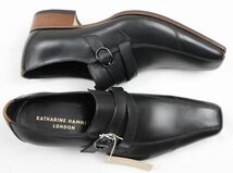 ●KATHARINE HAMNETT LONDONキャサリンハムネットクロスモンクストラップドレスシューズサ(31693,ブラック,25.0)新品_画像3