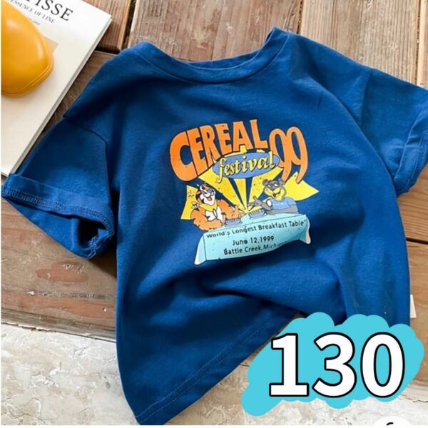 CEREAL99 キッズ　Tシャツ　半袖　トップス　ネイビー