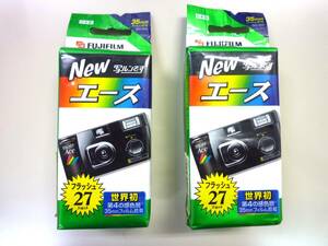 FUJIFILM Fuji film New.run. Ace flash 27 Schott disposable camera expiration of a term 2 piece new goods unopened Junk that time thing 