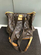 NI050169◆LOUIS VUITTON ルイヴィトン◆モノグラム ミニ モンスリ リュック バックパック ブラウン 茶色_画像7