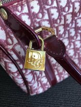 NI050172◆Christian Dior ディオール◆PVC ミニ ボストン ハンドバッグ トロッター　D金具_画像5