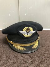 NI050173◆JAL 日本航空◆パイロット制帽 旧 コレクション 機長 操縦士 当時物 レア 現状品_画像1