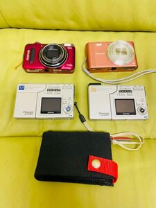 (美品) SONY DSC-WX350 FUJIFILM T300 KYOCERA SL400r SL300r コンパクトデジタルカメラ 4台(D0020)