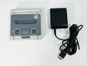 動作品　ゲームボーイアドバンスSP スーパーファミコンデザインVer.本体　バックライト搭載＋ACアダプタ